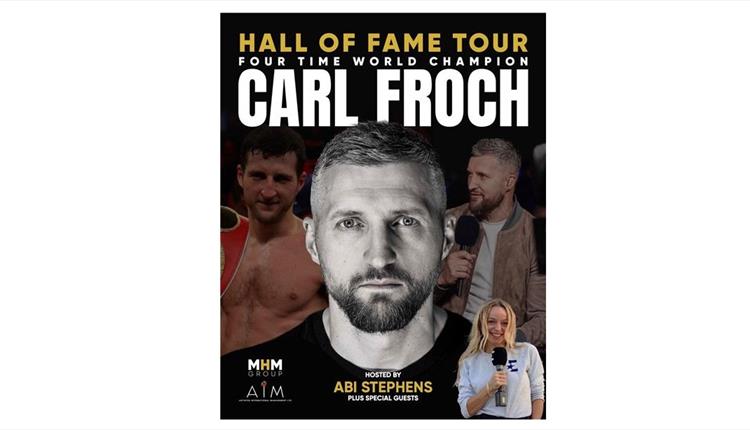 Carl Froch looking at the camera in a black tshirt.