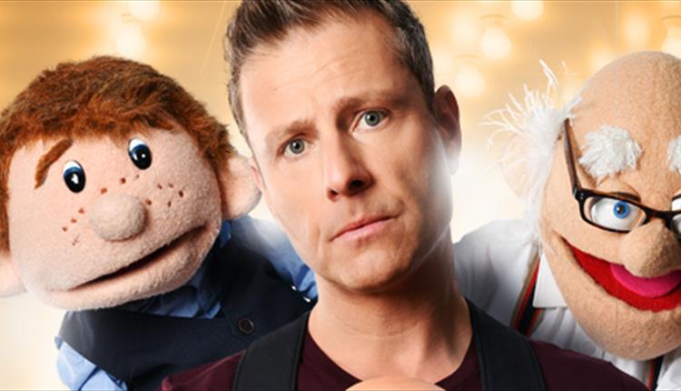 Winner of NBC's America's Got Talent  'Paul Zerdin' with two of his puppet pals.